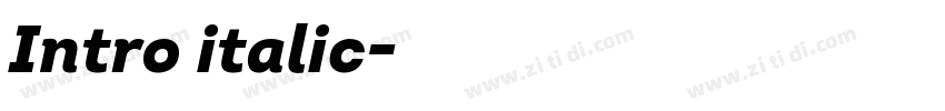 Intro italic字体转换 Intro italic字体转换